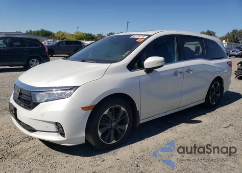 2022 Honda Odyssey Elite z USA, uszkodzony, nr VIN 5FNRL6H98NB055907